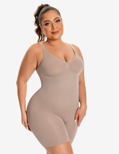 Shapewear bodysuit with straps