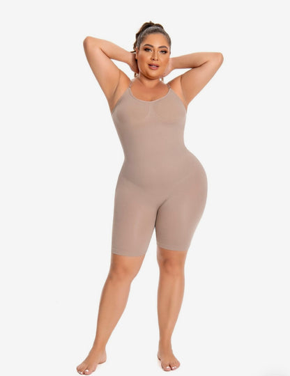 Shapewear bodysuit with straps