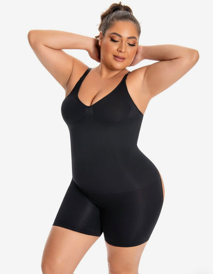 Shapewear bodysuit with straps