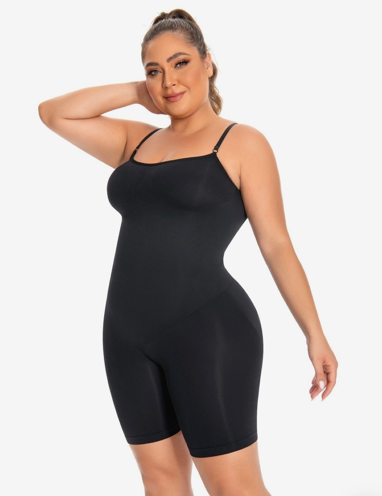 Shapewear bodysuit with straps